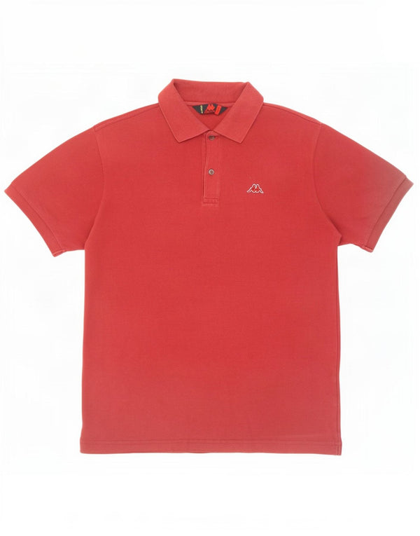Kappa Mens Polo Shirt Large Red Cotton