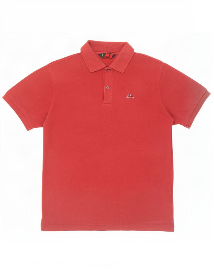 Kappa Mens Polo Shirt Large Red Cotton