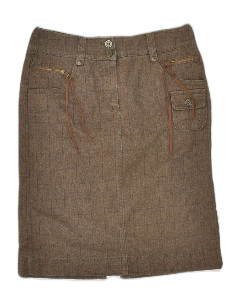 MARLBORO CLASSICS Womens Straight Skirt EU 42 Large W29 Brown Herringbone | Vintage Marlboro Classics | Thrift | Second-Hand Marlboro Classics | Used Clothing | Messina Hembry 