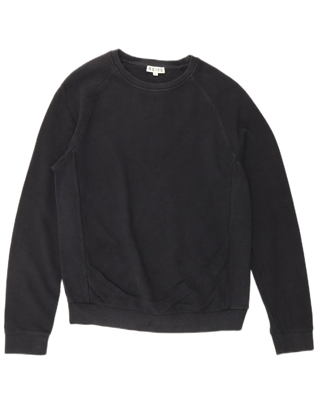 REISS Womens Sweatshirt Jumper UK 14 Medium Navy Blue Cotton