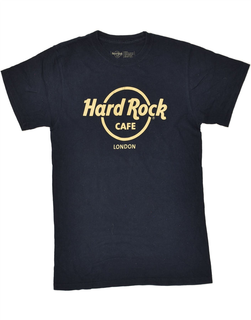 HARD ROCK CAFE Mens London Graphic T-Shirt Top Small Navy Blue Cotton | Vintage Hard Rock Cafe | Thrift | Second-Hand Hard Rock Cafe | Used Clothing | Messina Hembry 