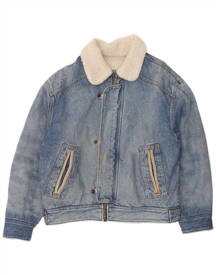 Carrera Mens Sherpa Denim Jacket UK 42 XL Blue