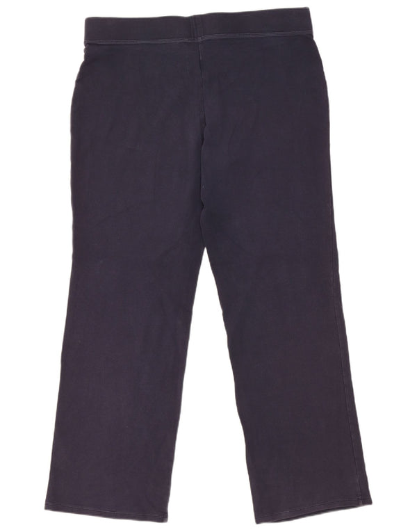 Marks & Spencer Womens Leggings UK 16 Large Navy Blue Cotton