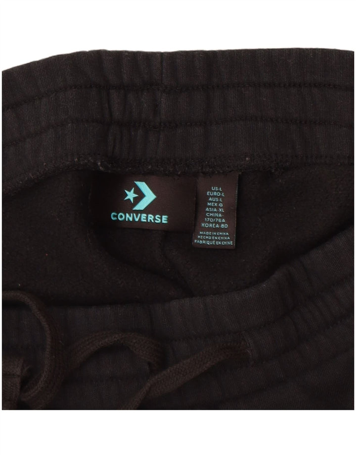 Converse Womens Tracksuit Trousers Joggers Large Black Cotton