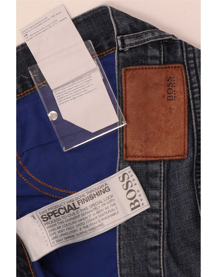 Hugo Boss Mens Straight Jeans W40 L32 Blue Cotton