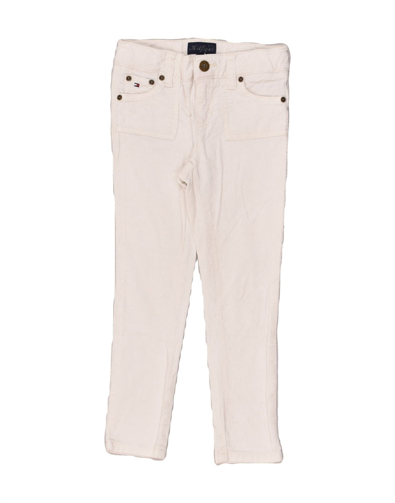 TOMMY HILFIGER Girls Skinny Corduroy Trousers 3-4 Years W22 L17  White | Vintage Tommy Hilfiger | Thrift | Second-Hand Tommy Hilfiger | Used Clothing | Messina Hembry 