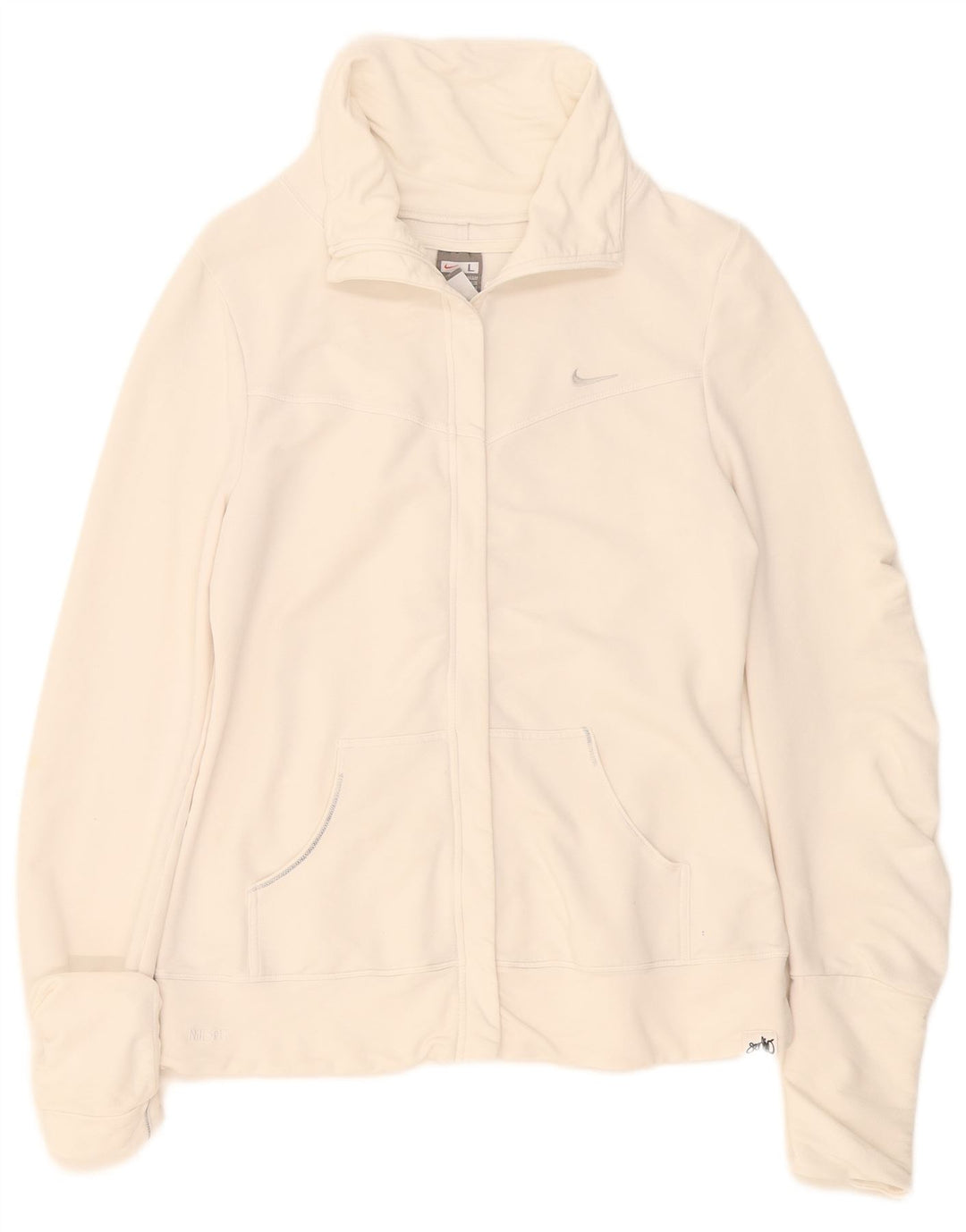 Nike Womens Tracksuit Top Jacket UK 14/16 Large White