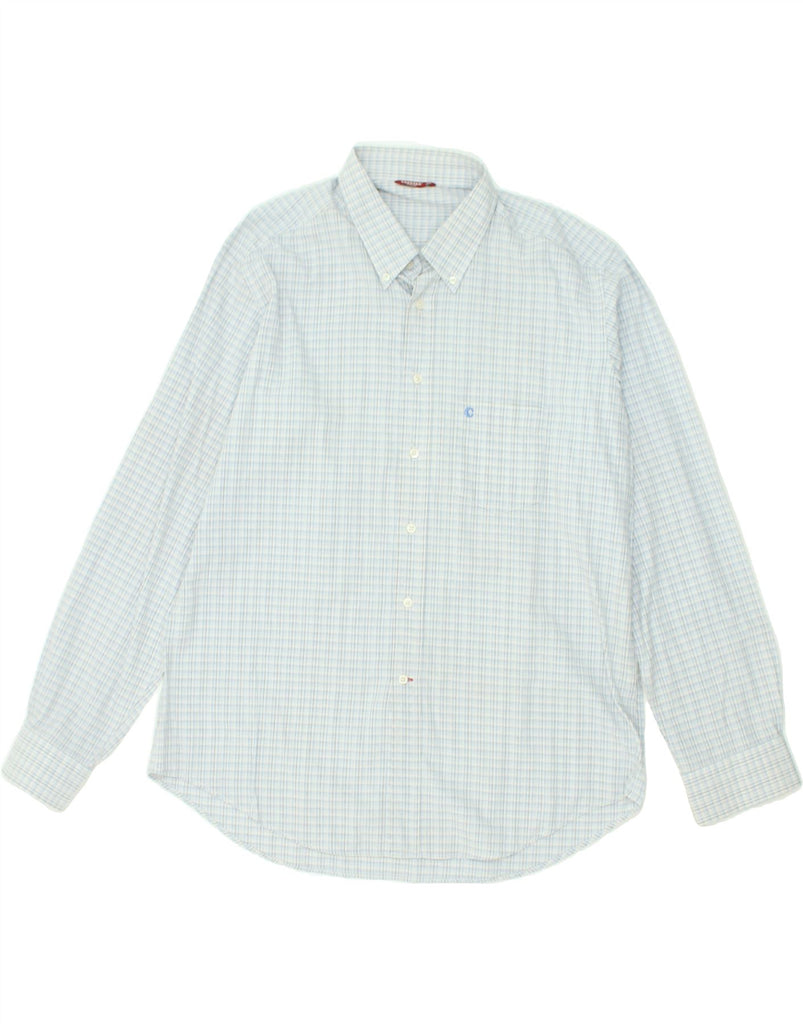 CARRERA Mens Shirt 2XL Blue Check Cotton | Vintage Carrera | Thrift | Second-Hand Carrera | Used Clothing | Messina Hembry 