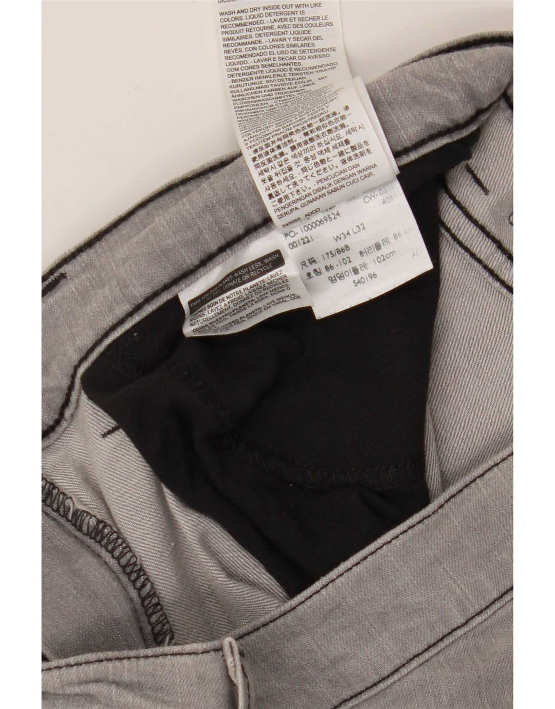 Levi's Mens 511 Tapered Slim Jeans W34 L32 Grey Cotton