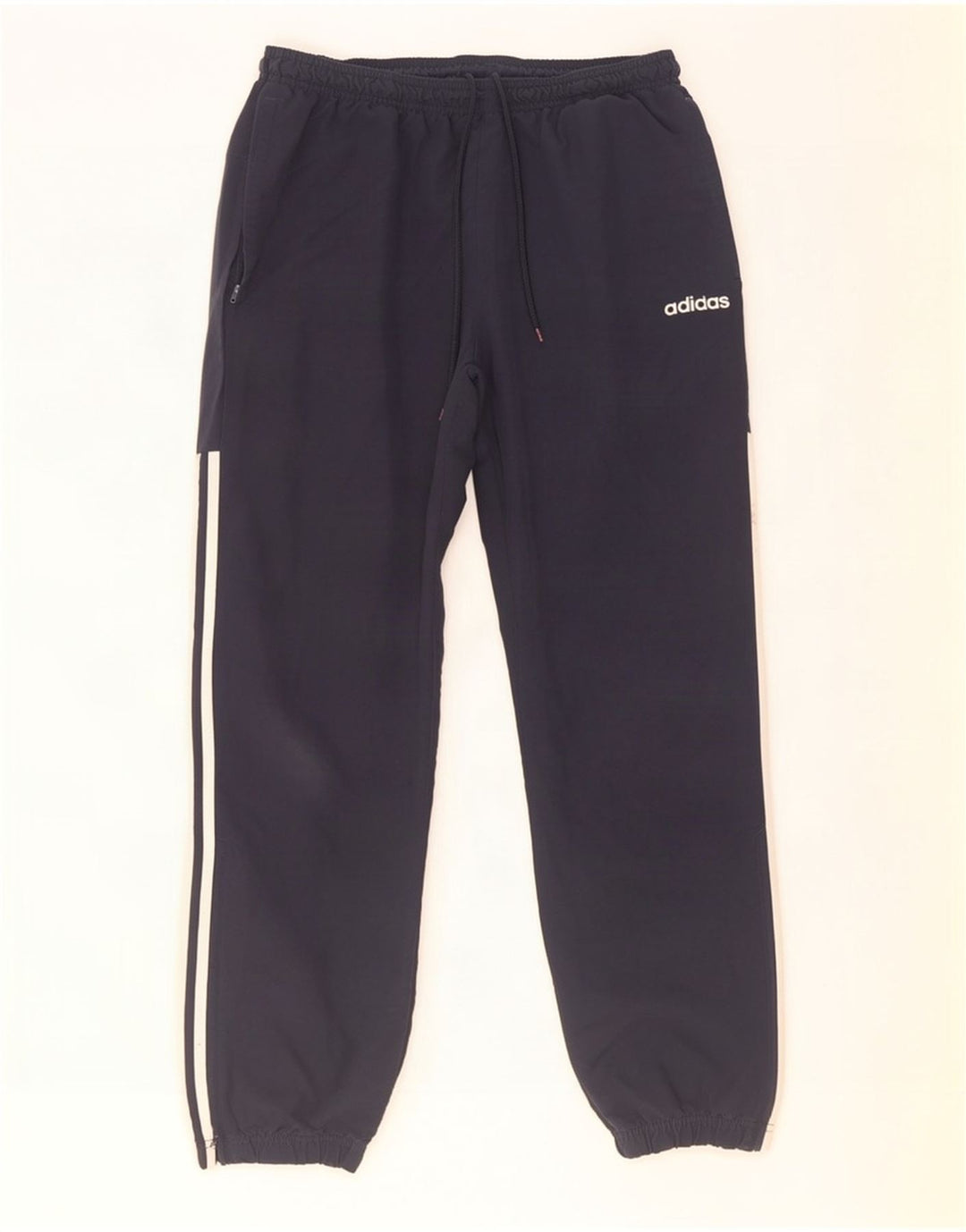 Adidas Mens Tracksuit Trousers Joggers Large Navy Blue Polyester