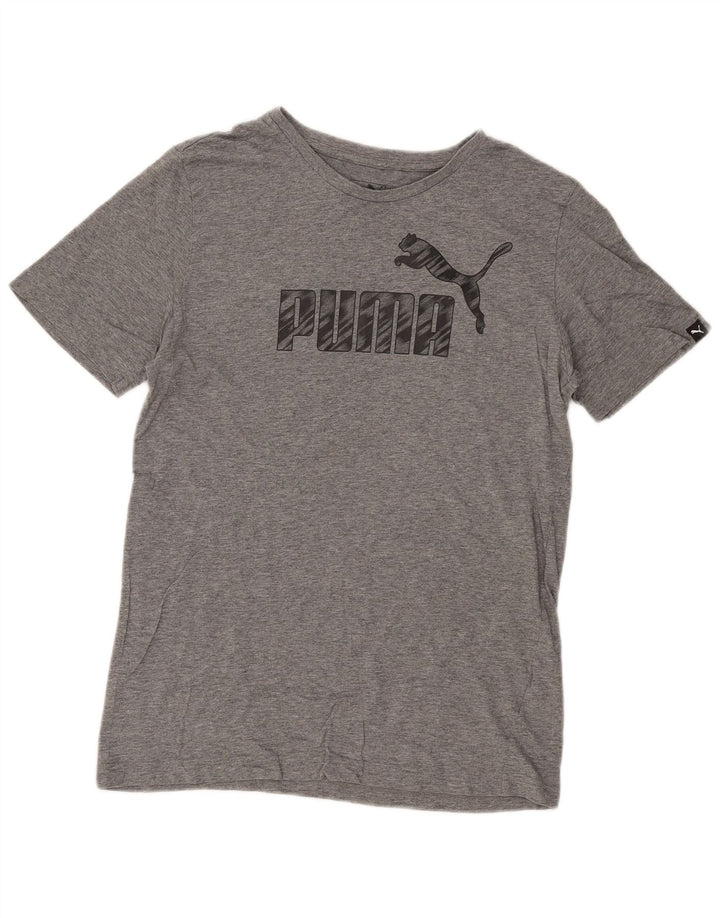 Puma Mens Graphic T-Shirt Top Small Grey