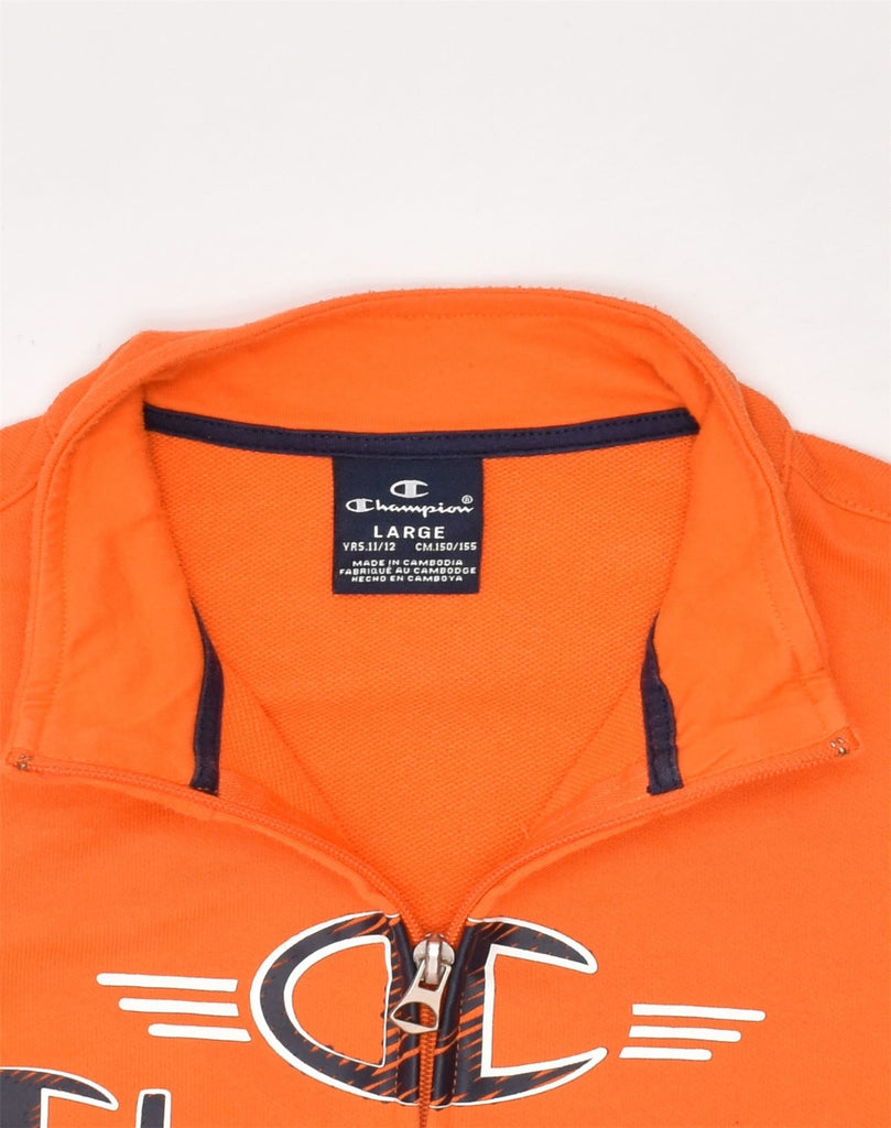 CHAMPION Boys Graphic Tracksuit Top Jacket 11-12 Years Large Orange Cotton | Vintage | Thrift | Second-Hand | Used Clothing | Messina Hembry 