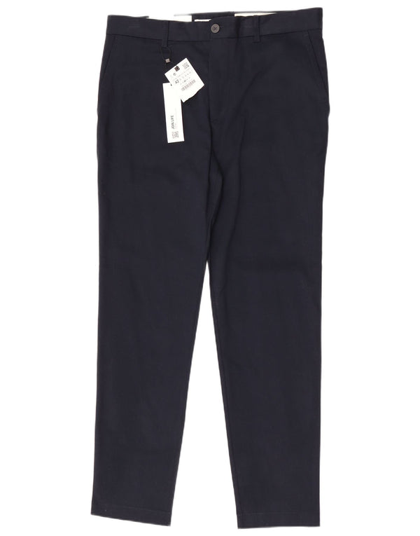 Zara Mens Comfort Fit Slim EU 42 Large W32 L30 Navy Blue Cotton