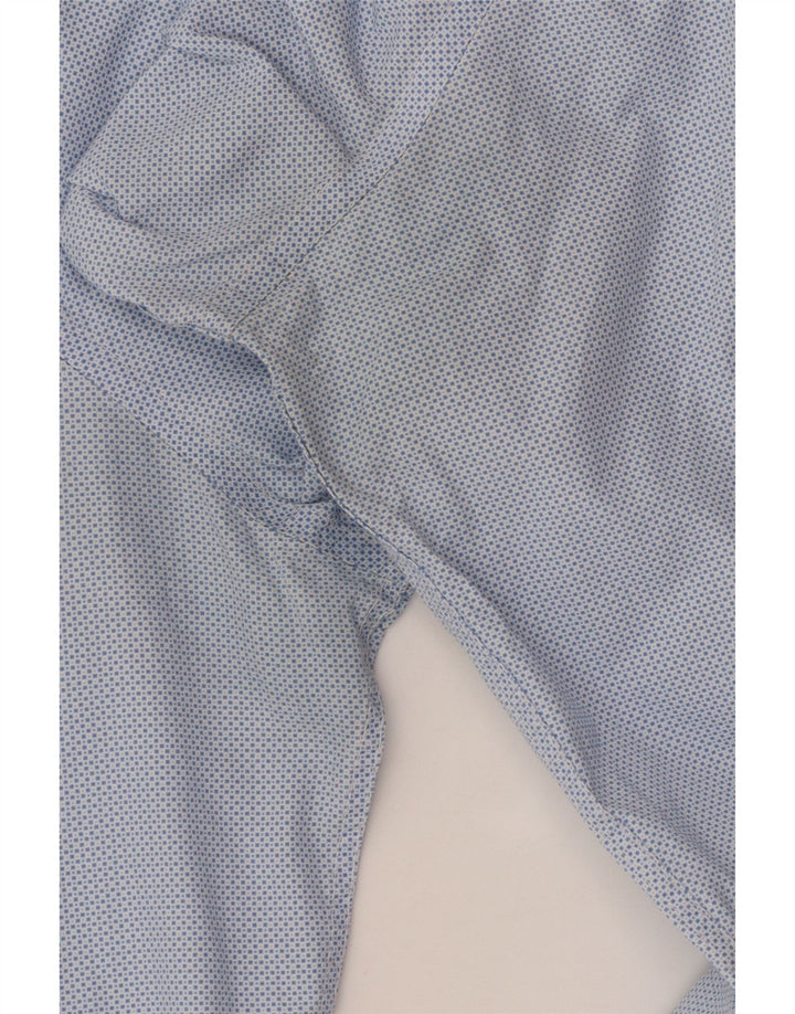 Tommy Hilfiger Mens Regular Fit Shirt Medium Blue Spotted Cotton