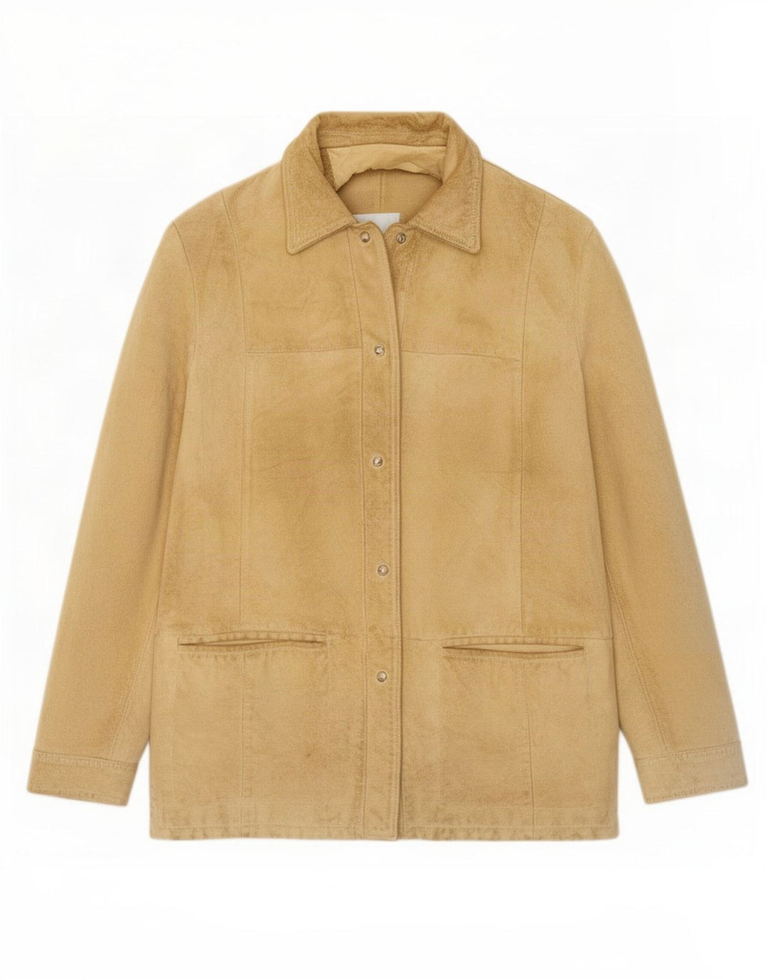 Martin Eden Womens Suede Jacket IT 42 Medium Beige Leather