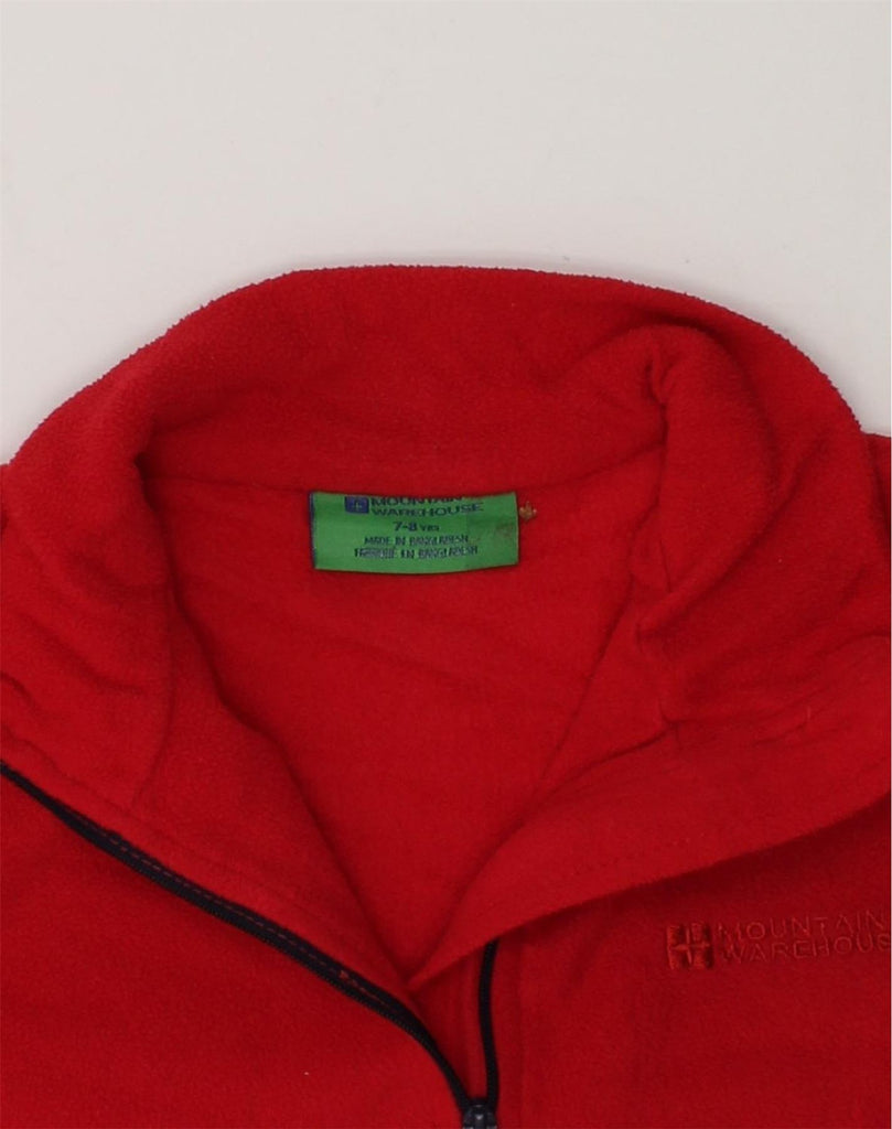 MOUNTAIN WAREHOUSE Girls Zip Neck Fleece Jumper 7-8 Years Red Polyester | Vintage Mountain Warehouse | Thrift | Second-Hand Mountain Warehouse | Used Clothing | Messina Hembry 