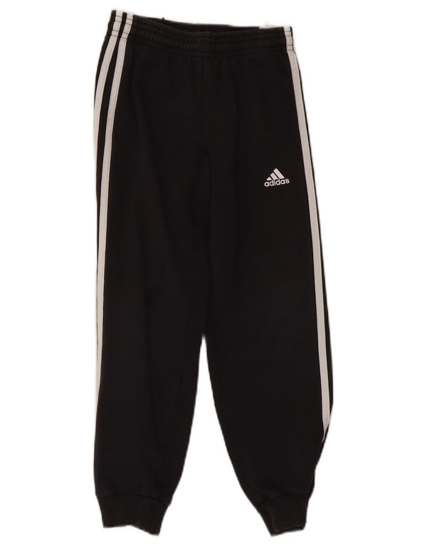 Adidas Boys Tracksuit Trousers Joggers 6-7 Years Black Cotton