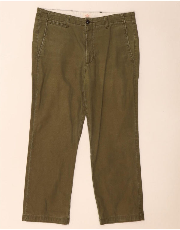 Dockers Mens Straight Chino Trousers W34 L27 Khaki Cotton