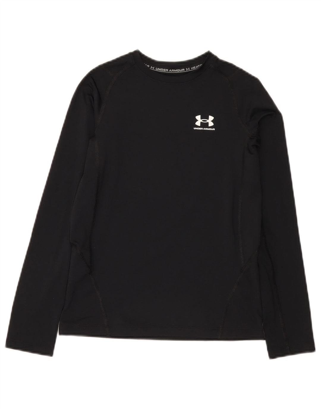 Under Armour Boys Heat Gear Top Long Sleeve 9-10 Years Medium Black