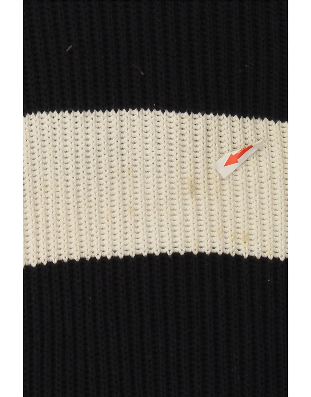 French Connection Mens Turtle Neck Jumper Sweater Medium Navy Blue Striped