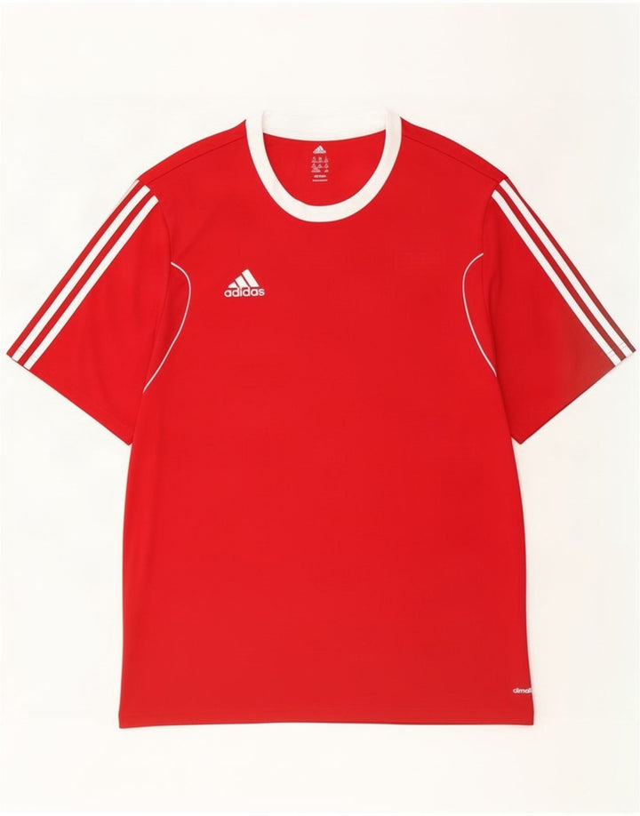Adidas Mens Climalite T-Shirt Top 2XL Red Polyester