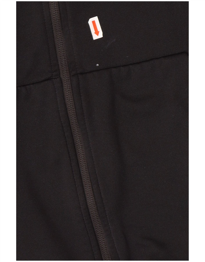 NIKE Mens Dri Fit Zip Hoodie Sweater Medium Black Polyester