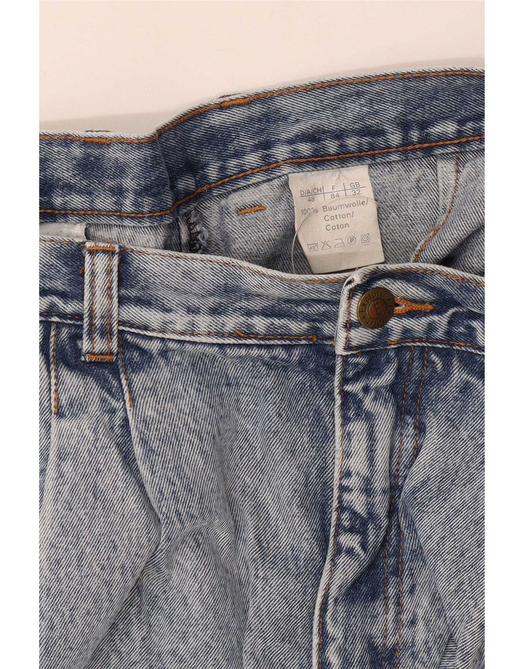 Explorer Womens Pegged Denim Shorts W32 Large Blue Cotton