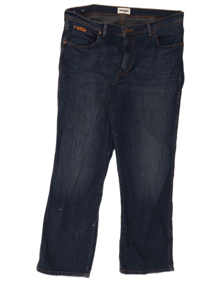 Wrangler Mens Texas Straight Jeans W38 L30 Blue Cotton