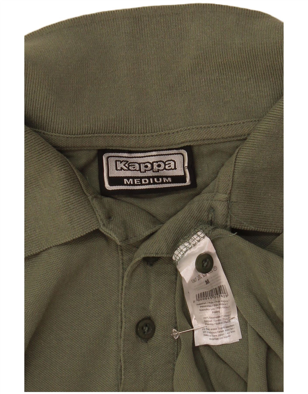 Kappa Mens Polo Shirt Medium Khaki Cotton