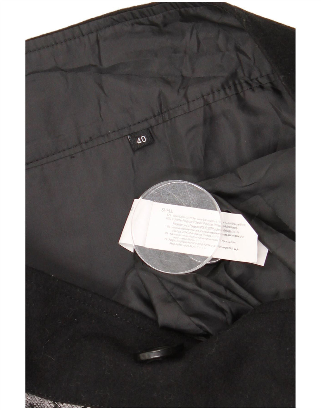 Desigual Womens Wrap Skirt EU 40 Medium W32 Black Patchwork Wool