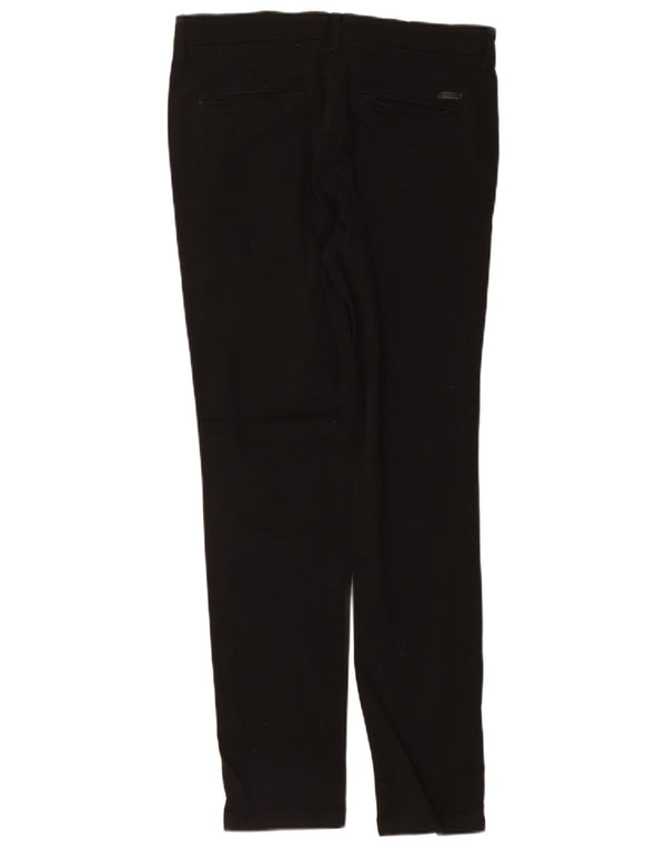 Jack & Jones Mens Slim Chino Trousers W32 L32 Black Cotton