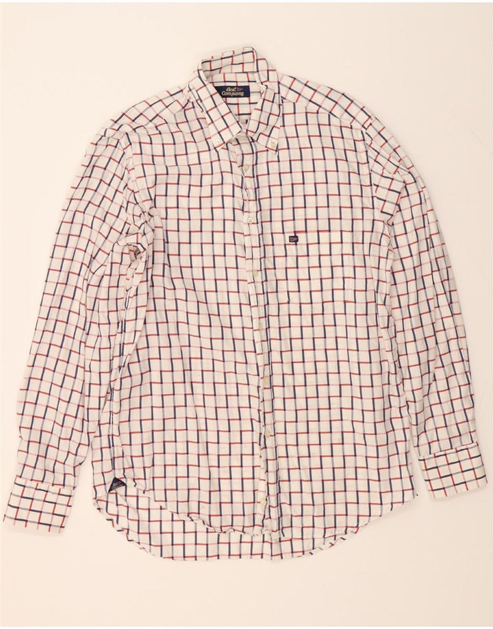 BEST COMPANY Mens Shirt Large White Check Vintage Best Company and Second-Hand Best Company from Messina Hembry 