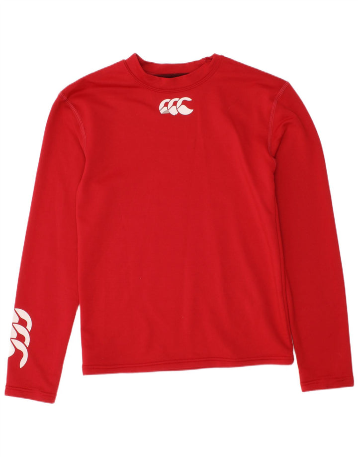 Canterbury Boys Graphic Top Long Sleeve 7-8 Years Medium Red