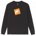 Nike Mens Graphic Top Long Sleeve Small Black Cotton