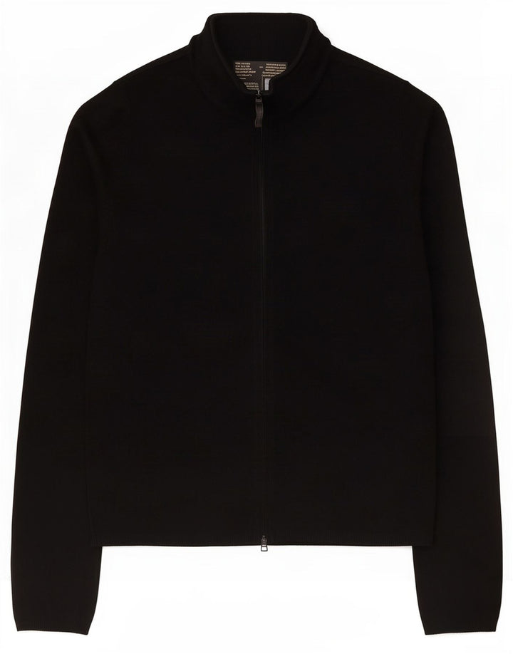 Zara Womens Cardigan Sweater UK 12 Medium Black Rayon