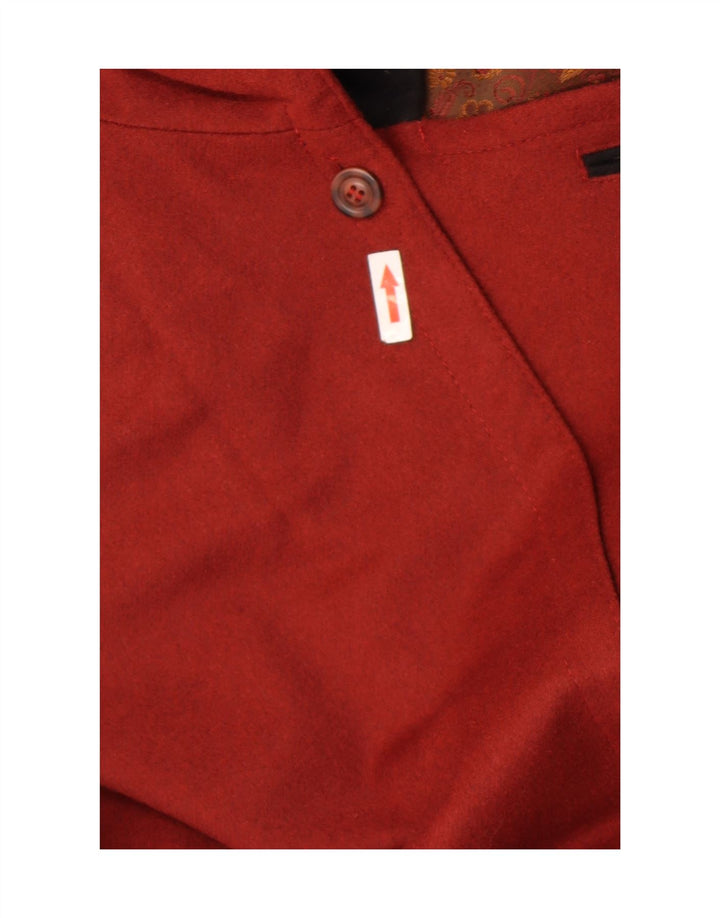 Loden Frey Womens Hooded Overcoat EU 40 Medium Red Wool