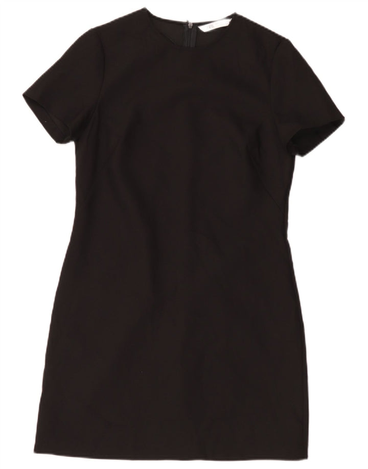 Zara Womens Sheath Dress UK 12 Medium Black Polyester