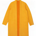 Zara Womens Open Overcoat UK 18 XL Yellow Polyester