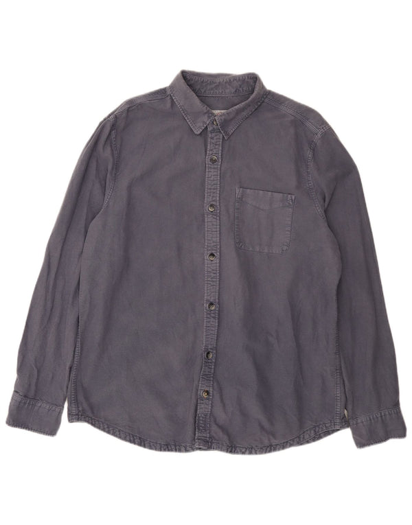 Fat Face Mens Shirt XL Navy Blue Cotton