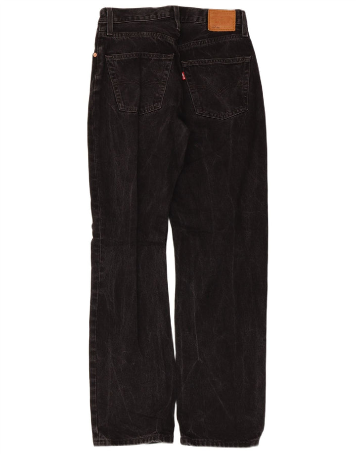 Levi's Womens 501 Straight Jeans W26 L32 Black Cotton