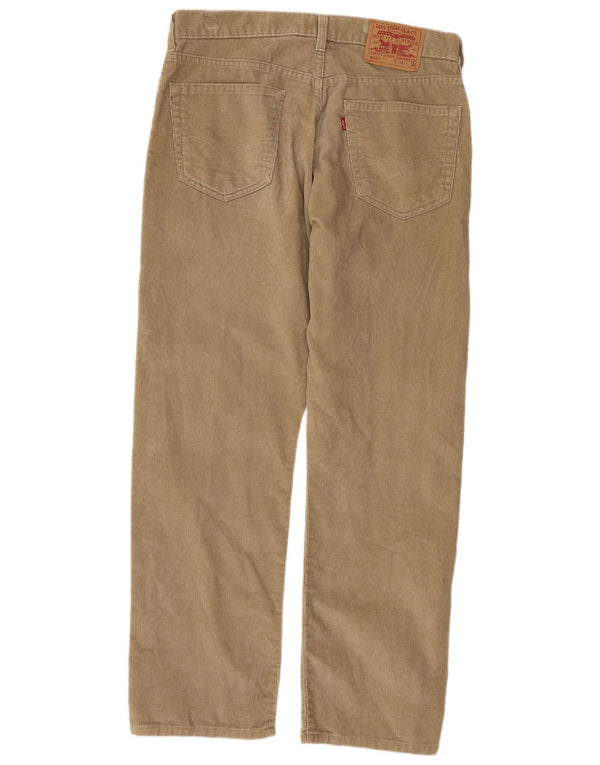 Levi's Mens 505 Regular Fit Straight Corduroy Trousers W34 L30 Beige Cotton