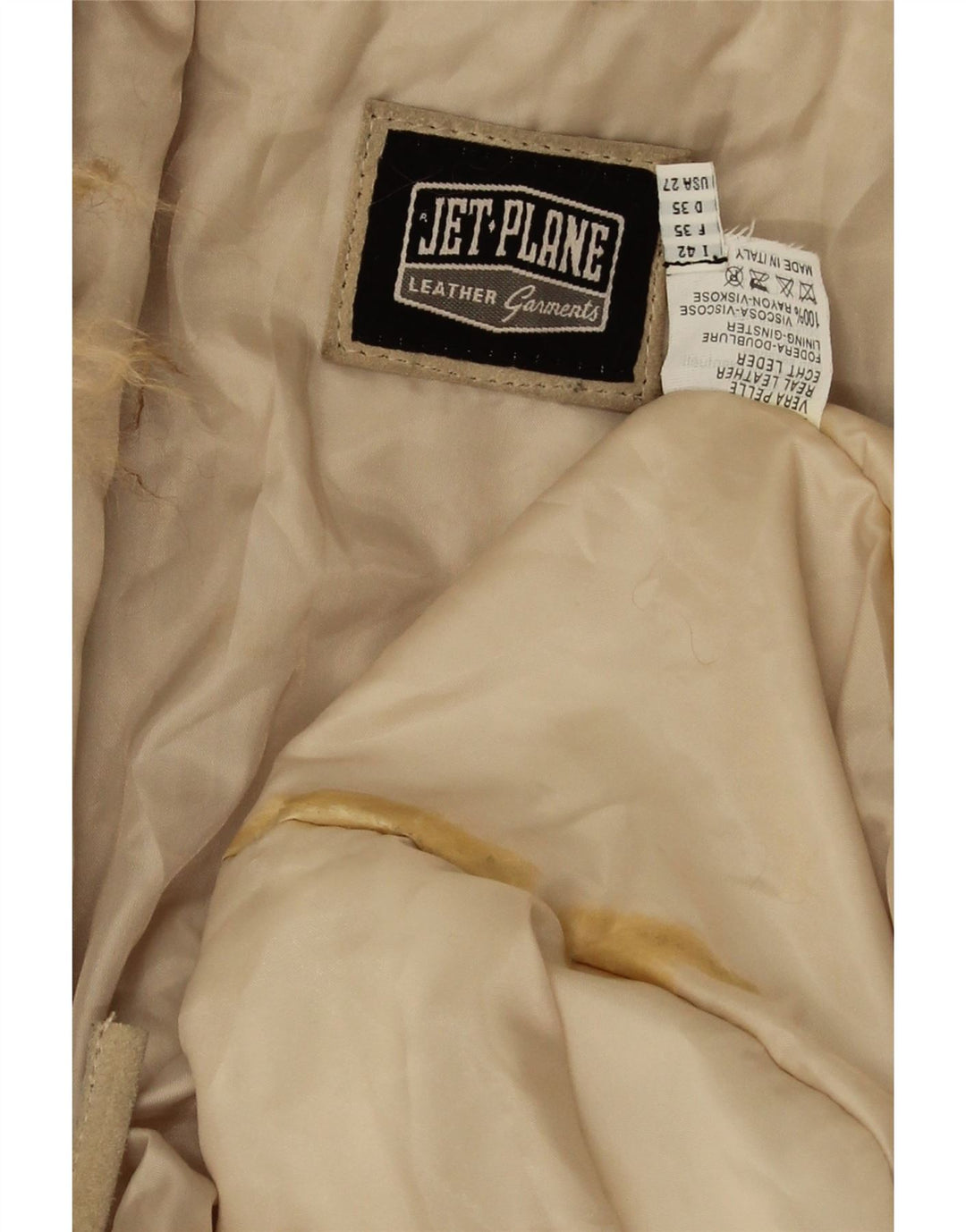 Jet Plane Womens Suede Overcoat IT 42 Medium Beige Leather