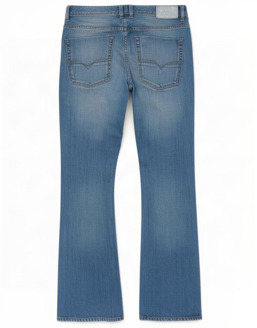 Diesel Mens Zatiny Regular Fit Bootcut Jeans W33 L30 Blue Cotton