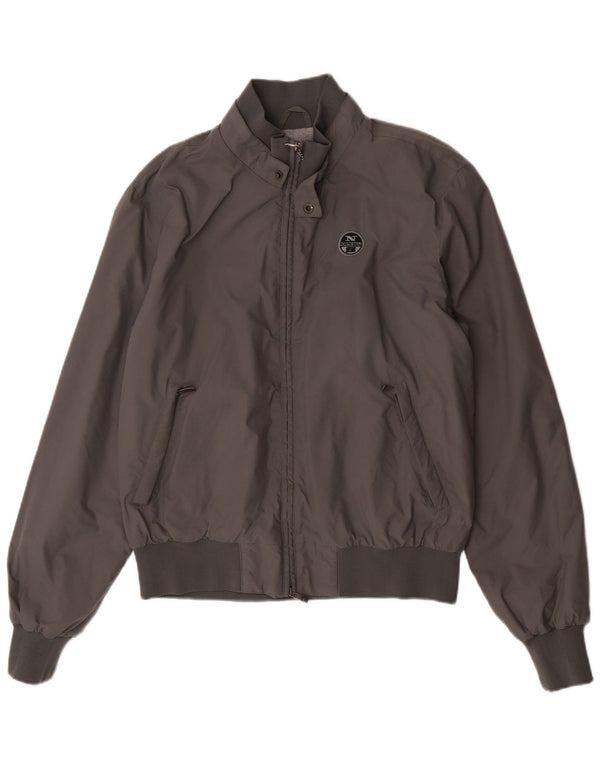 North Sails Mens Bomber Jacket UK 44 2XL Grey Polyamide
