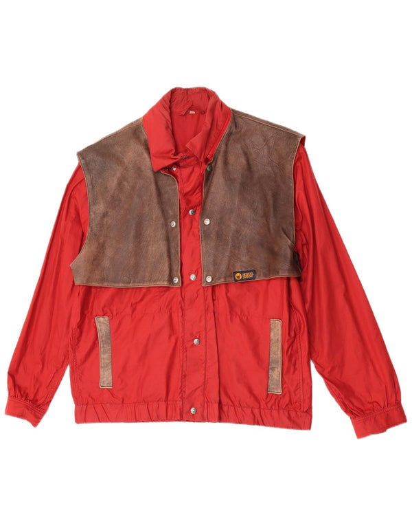 Ciesse Piumini Mens Bomber Jacket IT 48 Small Red Cotton