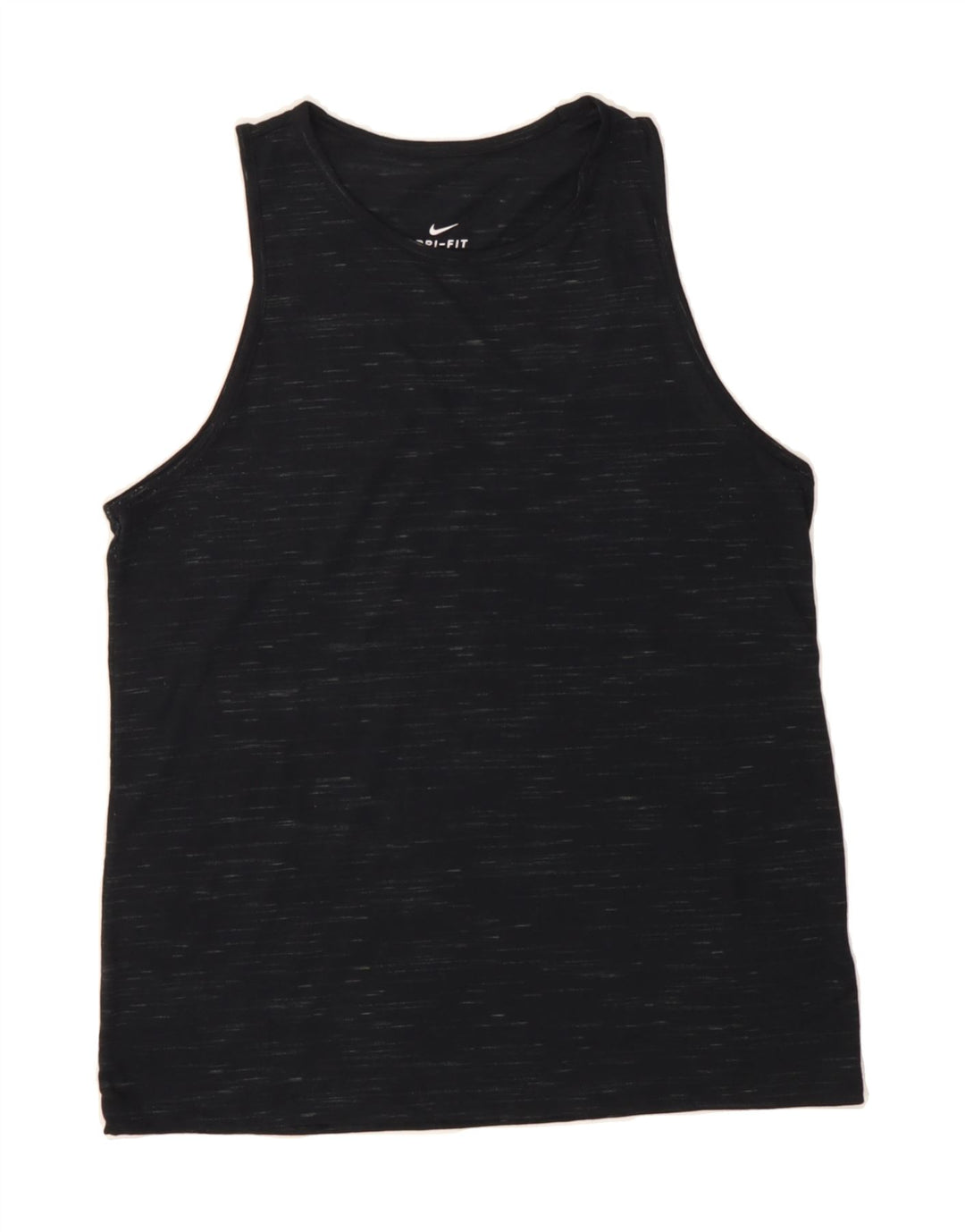 NIKE Womens Dri Fit Vest Top UK 12 Medium Black Flecked Vintage Nike and Second-Hand Nike from Messina Hembry 