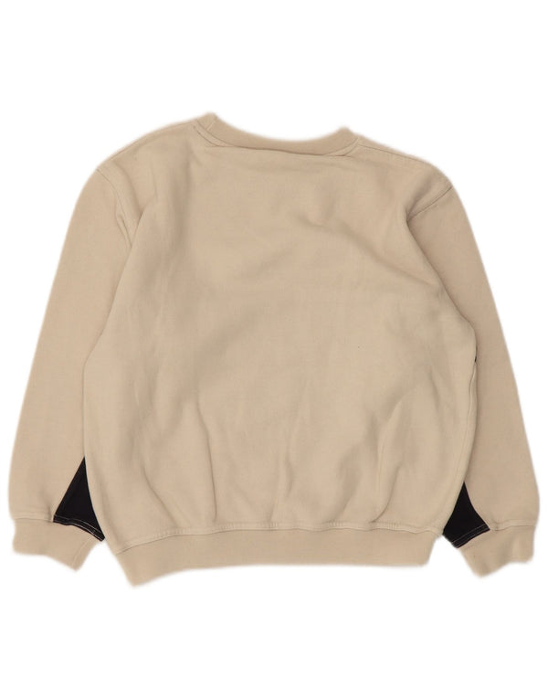 Reebok Boys Graphic Sweatshirt Jumper 10-11 Years Medium Beige Colourblock