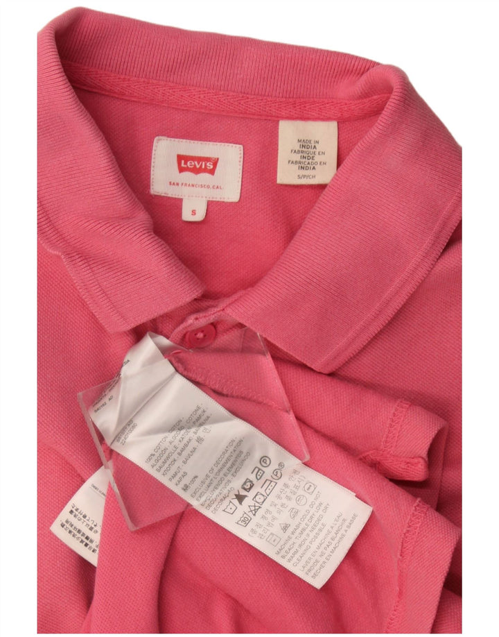 Levi's Mens Polo Shirt Small Pink Cotton