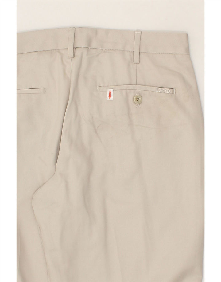 IZOD Mens Straight Chino Trousers W33 L29  Beige Cotton Vintage Izod and Second-Hand Izod from Messina Hembry 
