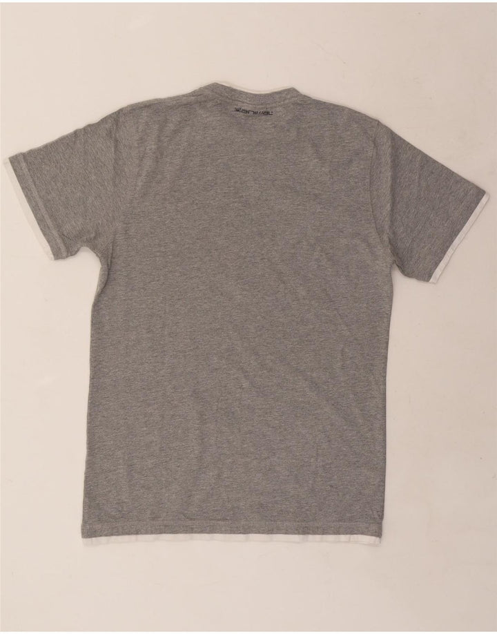 ANIMAL Mens Graphic T-Shirt Top Medium Grey Cotton